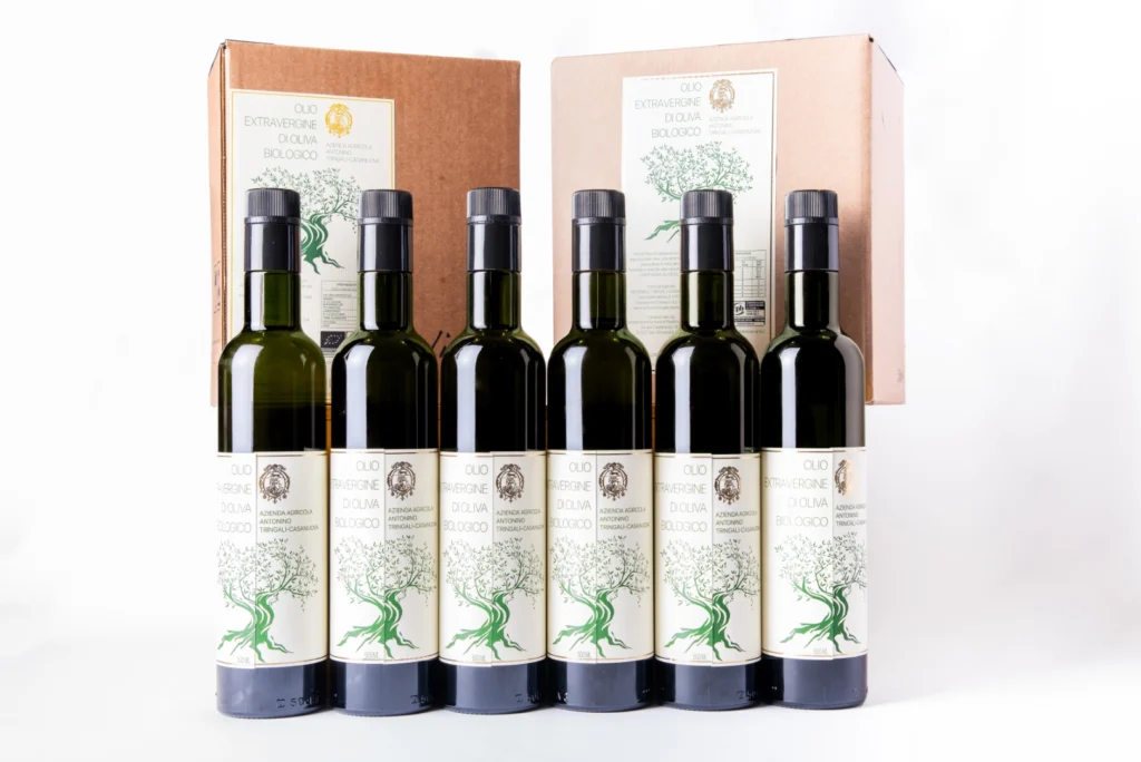 6 bottiglie mezzo litro Olio evo d'Oliva bio ATC